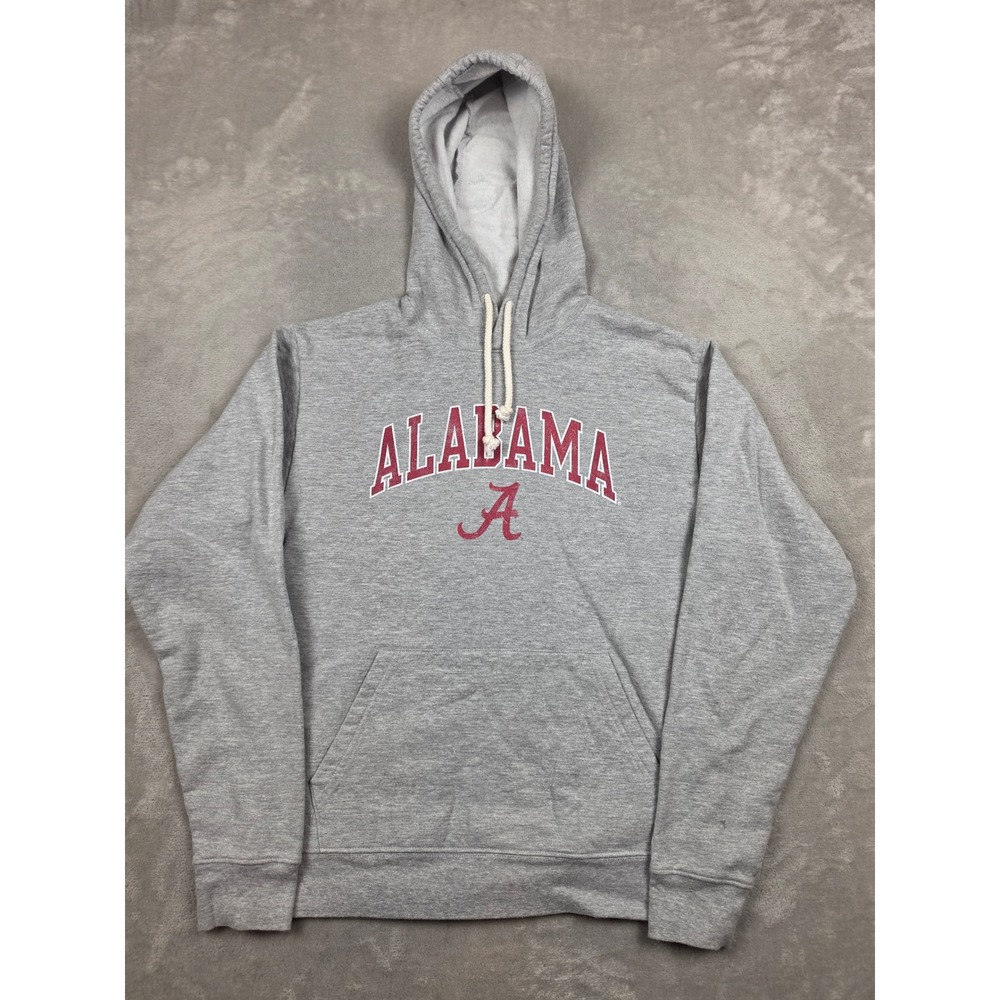 League Alabama Crimson Tide Hoodie Mens M Fit S Gray NCAA Collegiate Sweatshirt